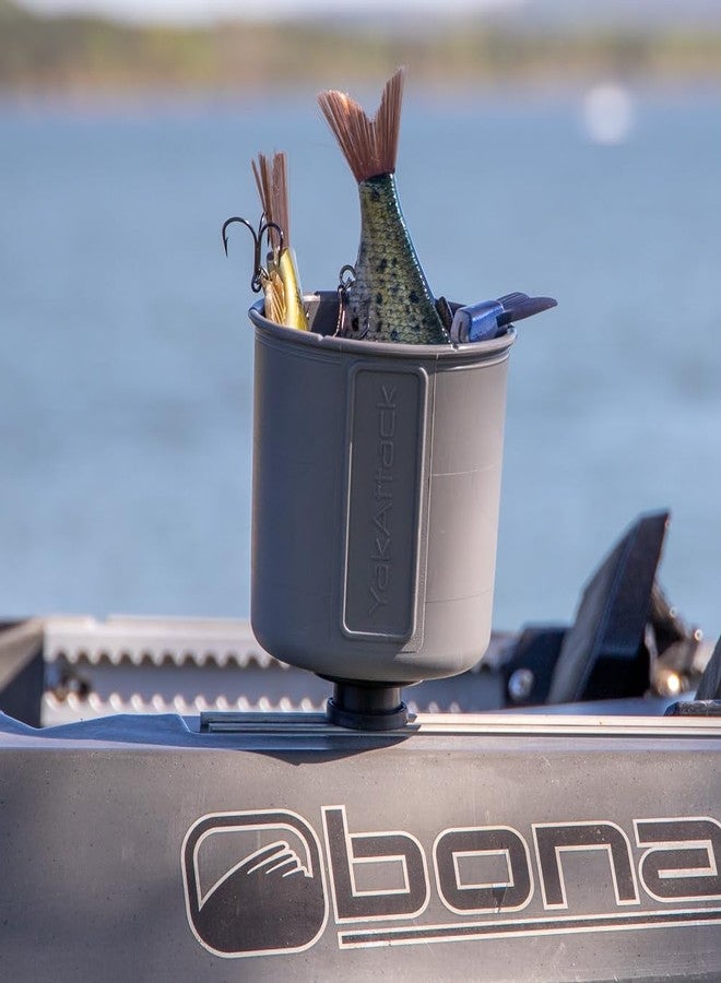 YakAttack MultiMount Cup Holder - Battleship Grey | Track Mount Drink Holder for Kayaks & Boats | Compatible with GearTrac & MightyMount | Secure & Versatile | Made in The USA - Image 5